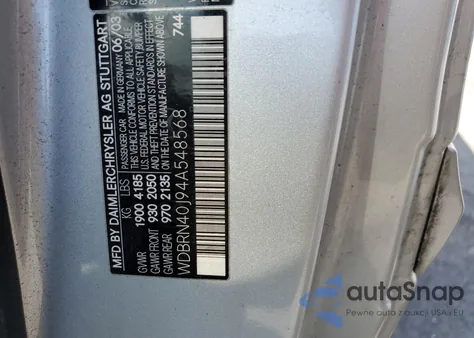 2004 Mercedes-Benz C 230K Sport Coupe из США, поврежденный, VIN WDBRN40J94A548568